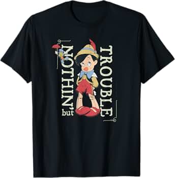 Amazon.com: Disney Pinocchio Nothin' but Trouble Since 1940 T